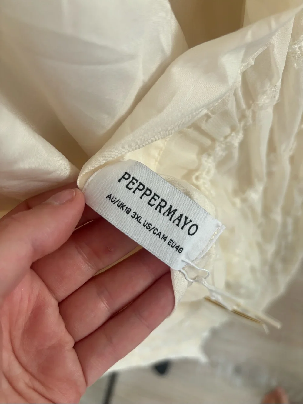 Peppermayo brand new ivory dress